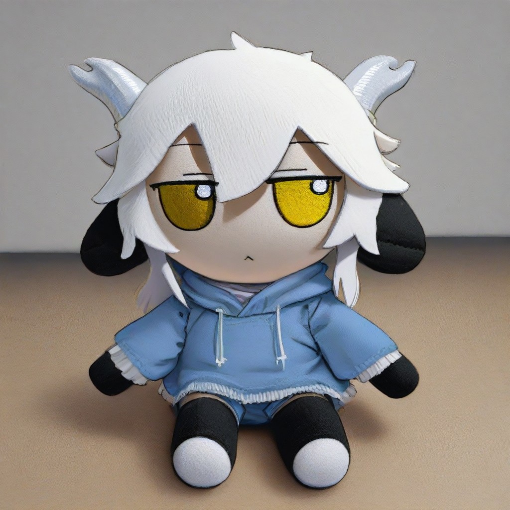 Whimsical AI-Crafted Dragon Plush Art with Golden Eyes and Silky Fur