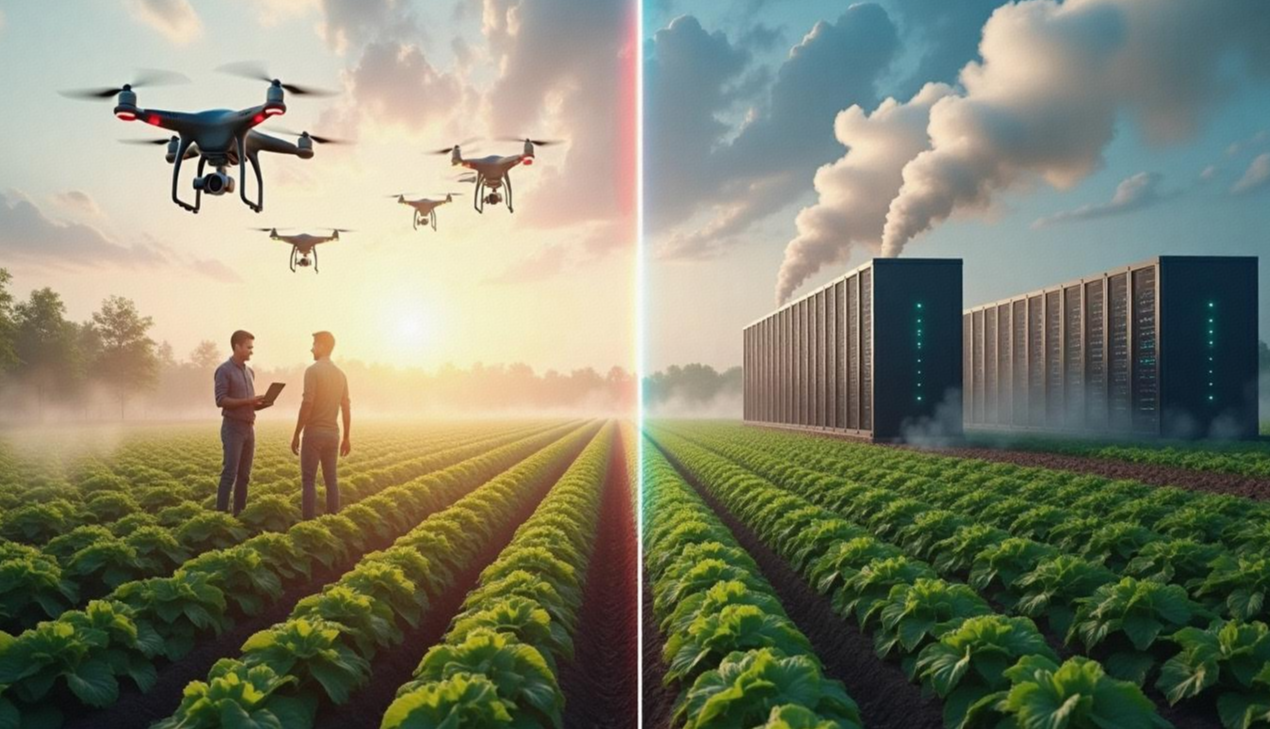AI - Powered Climate - Resilient Farming: A Double - Edged Sword