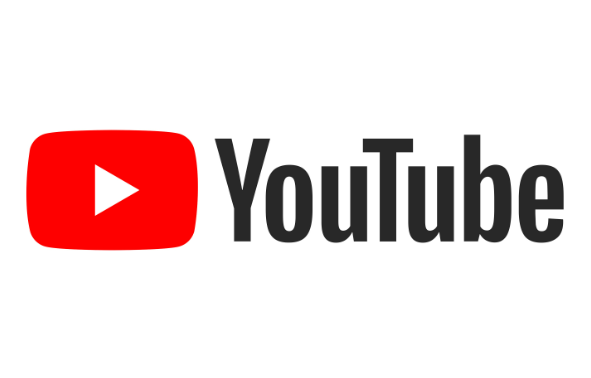YouTube logo in red and black, featuring a bold play button icon to the left of the word 'YouTube' in modern sans-serif font.