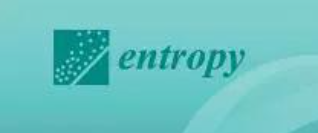 The image displays the word 'entropy' in green italics, accompanied by a green square logo featuring a diagonal line and scattered white dots, all set against a light turquoise background.