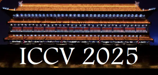 The illuminated facade of an ancient Chinese palace at night, with the text 'ICCV 2025' boldly displayed in front. The illuminated facade of an ancient Chinese palace at night, with the text 'ICCV 2025' boldly displayed in front.