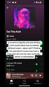 Why Is Kesha’s Face Covered on Spotify? 